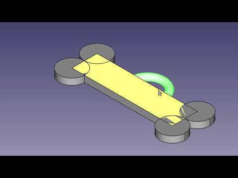 3D CAD Design with FreeCAD - Intermediate -Dog tag with fonts front and back.