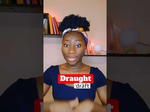 How do you say the word "DRAUGHT"? #shorts #pronunciation #english