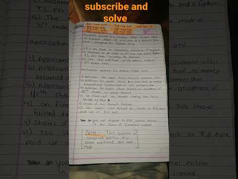 BHRAMASTRA QUESTION of compnay accounts MUST solve before exam # ca cs cma foundation