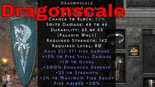 D2R Unique Items - Dragonscale (Zakarum Shield)