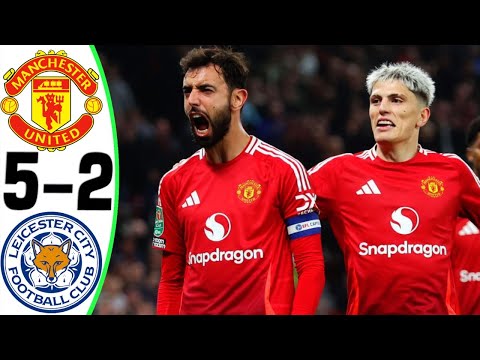 Man Utd vs Leicester 5-2 - All Goals and Highlights - 2024