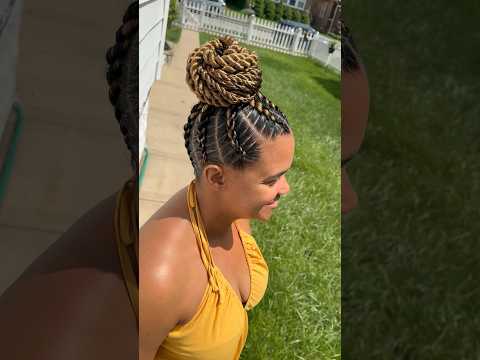 Flat twist ponytail 😍🥰 #braid #braidedhairstyles #twiststyles #flattwists #protectivestyles #hair