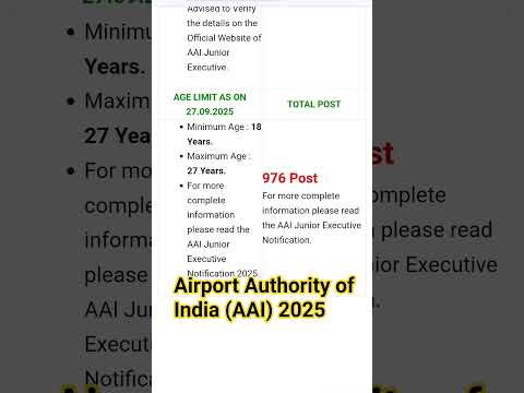 Airport authority of India (AAI) vacancy #vacancy #upsc #ssc #uppet #govtjobs #sarkariexam #trending