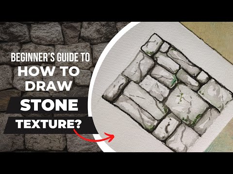 How to draw Stone texture ?#architecture #landscape #texture#watercolour