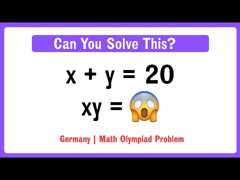 Germany | Can You Solve This? | A Nice Math Puzzle — Find x, y