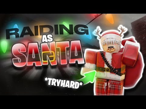 Raiding As A TRYHARD SANTA In Da Hood + Keyboard ASMR (THEY CALLED A CREW 😭)