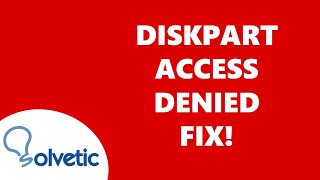 Diskpart Access is Denied Error FIX ✅✅