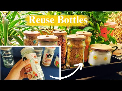 Reuse Old Sauce Bottles | बॉटल पेंटींग | DIY | Kitchen Storage | Bottle Painting| Wealth From Waste