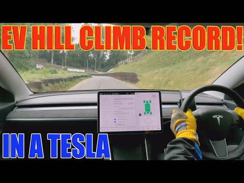Shelsley Walsh Summer Spree hill climb in a Tesla Model 3