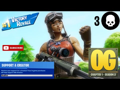 Fortnite OG | 3 Kill Win Gameplay | Controller Player | Creator Code: Cloakified (1080p Open)