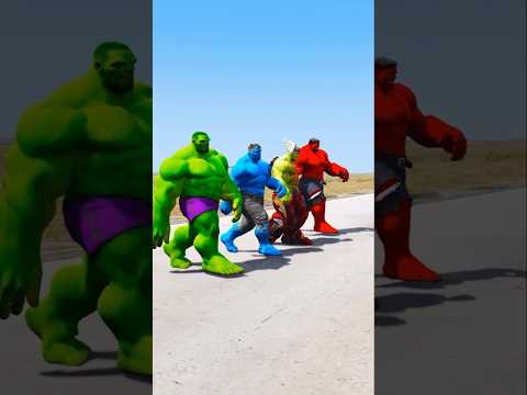 GTA V: SPIDER-MAN vs. HULK BROTHERS - WHO IS STRONGEST? #shorts #gta5