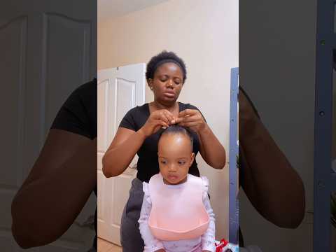 Simple cute hairstyle makes them look more cute #natural #youtubeshorts #hair #music #hairstyle