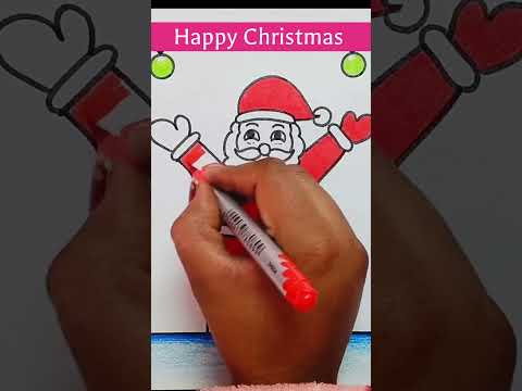 Santa Claus Drawing Easy Steps #christmas #santa #drawing #vinieasydrawing #art #xmas #merryart