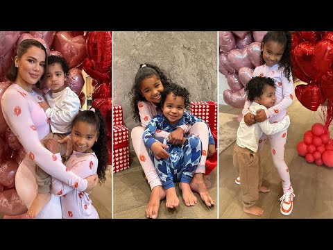 KHLOE KARDASHIAN Celebrates Valentine's Day With Her Kids TRUE & TATUM