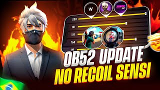 OB52 BEST SENSITIVITY 🔥🇧🇷 HOW TO MAKE OWN SENSITIVITY AFTER OB51 UPDATE💀 2GB - 3GB - 4GB - 6GB - 8GB