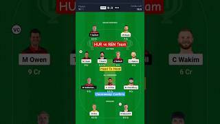 HUR vs REN Dream11 Prediction || Big Bash League 2024 || #shorts