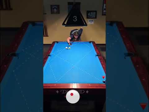 Natural 5-rail 🎱ball billiards kick shot #shorts