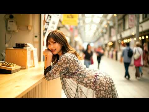 商店街で食べ歩きする美人が目の保養すぎた #美人 #AI美女 #美女写真