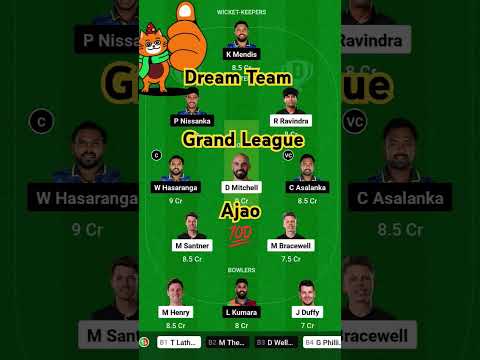 NZ vs SL Dream11 Prediction | New Zealand vs Sri Lanka Dream11 Prediction #cricket #shorts #bbl2025