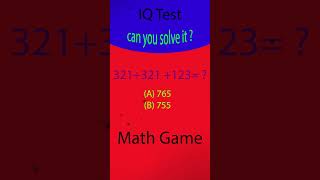 IQ Test Maths Game part 16 #hardmath #mathchallenge #mathematics