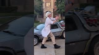 Doc Brown Going Back to the Future 🚌 Universal Studio Tour 60th Anniversary ✨#ASMR #Shorts