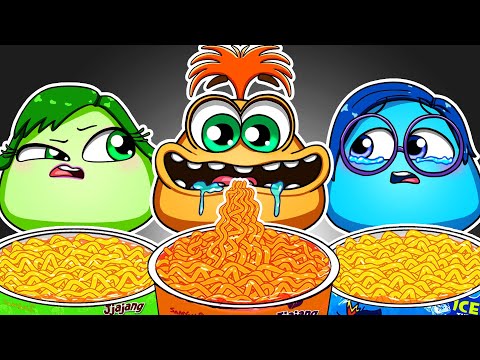 Emoji Mukbang Animation 🍛🍝 Color Food in Convenience Store | Tastytoon