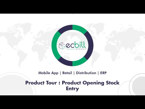 ecBill Software Product Opening Stock Entry
