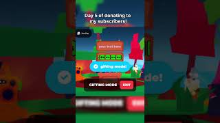 Day 5 of donating to my subscribers! | techextraplayz #shorts #robux #plsdonate