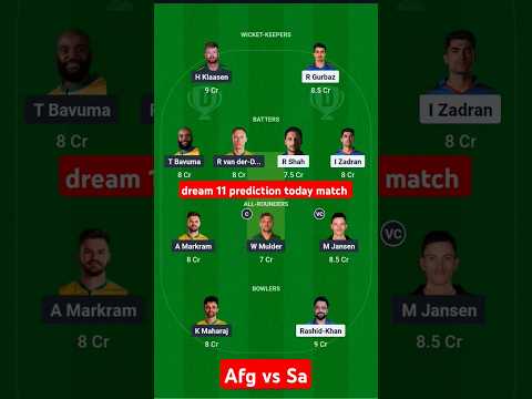 Afganistan vs South Africa || dream 11 prediction today match  #dream11 #cricket #dream11prediction