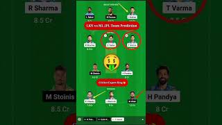 LKN vs MI..IPL Dream Team Prediction#dream11 #tataipl #today #cricket #india #sports #shorts