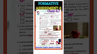 FORMATIVE ASSESSMENT-8 Class-6/7 2025-26 Lastest l English Sparkle Academy Solution by Ashok sir