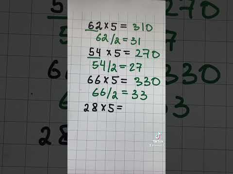 Rapidly multiply by 5 #mathematics #mathtrick #math