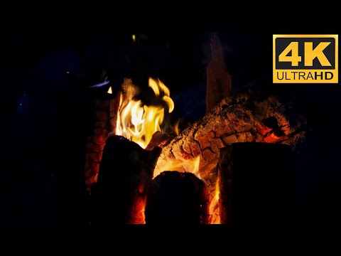 Cozy Fireplace Burning Ambience 🔥 Relaxing Fireplace sounds for sleeping with Crackling Fire Sounds