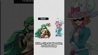 vector vs raster art #shorts #sonic #art