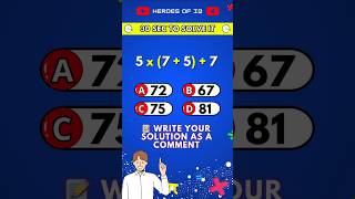 Speed Math Challenge: Most People Fail! ⚡🧠 #speedmath