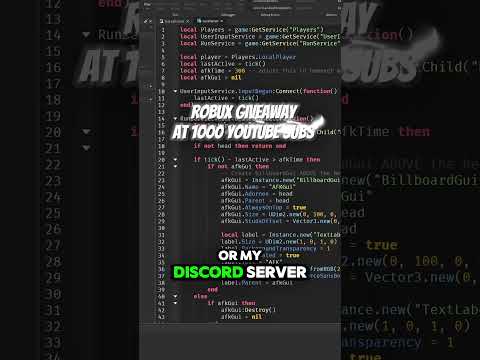 Roblox Studio Tip 45: AFK Label System! #roblox #scripting #robloxstudio #coding