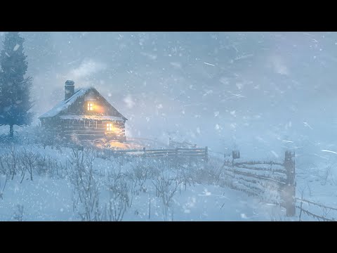 Snowstorm Ambience on a Quiet Winter Night | Perfect White Noise for Insomnia, Sleep, or Relaxation