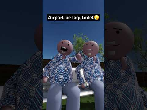 Airport pe lagi toilet🥲 First Flight short #makejokeof #mjo #saurabhshukla