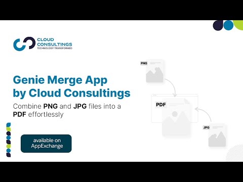 Genie Merge App by Cloud Consultings Inc. | Merge JPG and PNG into PDF files