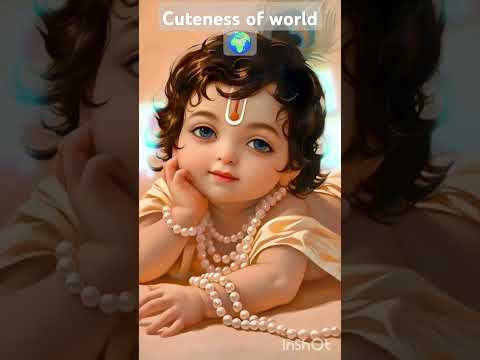 Aise bhole Bankar baithe😍🌍 #cute 🤗 #krishna #manjukalala #shortvideo 😍