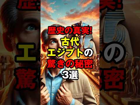 歴史の真実！古代エジプトの驚きの秘密3選  #short  #古代エジプト #歴史の秘密 #ミステリー #歴史雑学 #驚きの事実