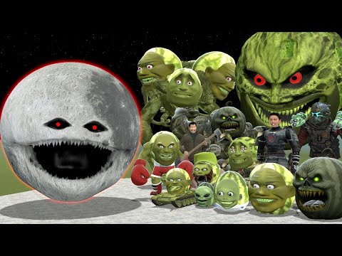 The Moon Woke Up Monster Vs ALL Lin Gang Melon Moon In Garry's Mod