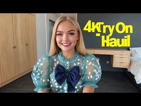 4K Amazing see through try on haul |lingerie Transparent tryon haul|transparent dress try Onhaul # 1