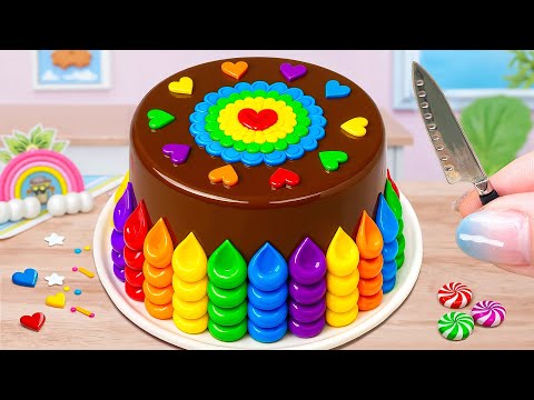 Stunning Rainbow Chocolate Heart Cake 💖 Full of Sweet Surprises Cake Ideas🌈 Cake In Wonderland
