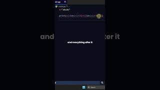 Drop Middle Char #coding #python