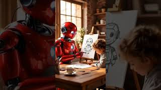 Ai robot learning drawing #phonk #phonkmusic #music #audio #slowed #youtubeshorts #ai #shortvideo