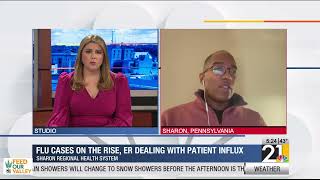 Flu cases on the rise, ER dealing with patient influx
