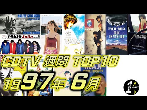 CDTV 1997年 6月 週間ランキング TOP10 [JPOP RANKING / 일본노래 랭킹]