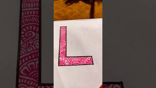 letter "L" mandala art #easymandalaart #youtubeshorts