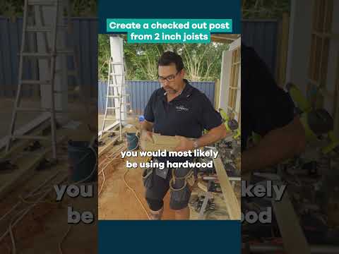 Building Tip: Create a checked out 90mm post using 45mm joists  #diy #diytips #deckbuilding